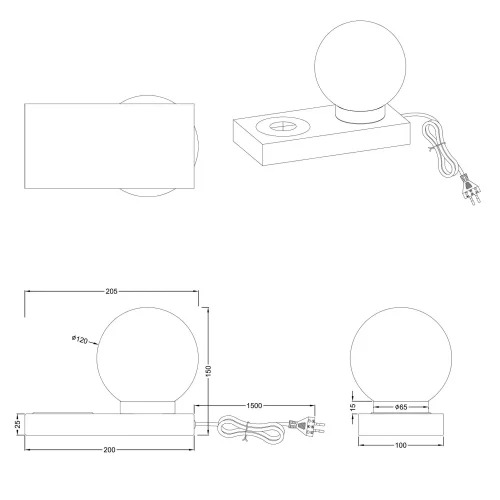 LÁMPARA DE MESA CON ESTACIÓN DE CARGA NEGRO E14 CLARISSA
