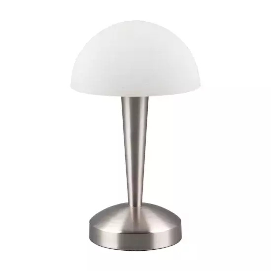 LÁMPARA DE MESA TÁCTIL LED 4,9 W 3000K NÍQUEL MATE CORK