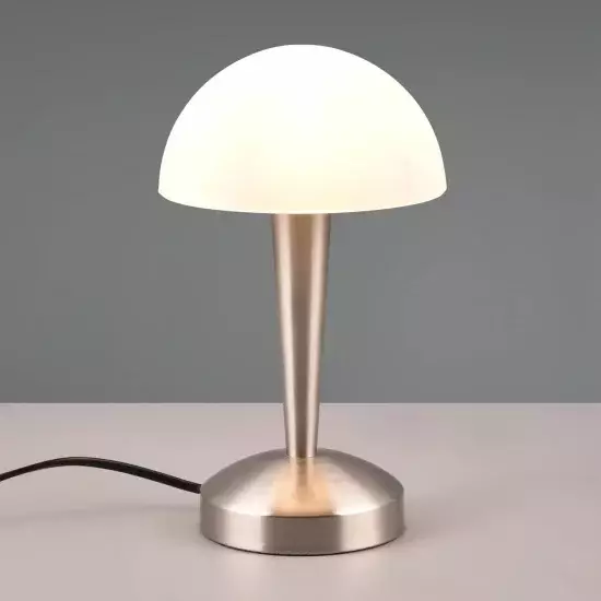 LÁMPARA DE MESA TÁCTIL LED 4,9 W 3000K NÍQUEL MATE CORK 2