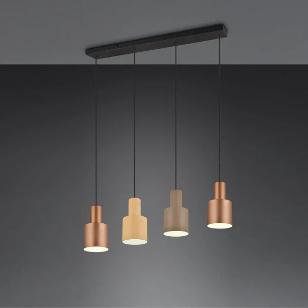 LÁMPARA DE TECHO COLGANTE 4 LUCES E27 AQUILES