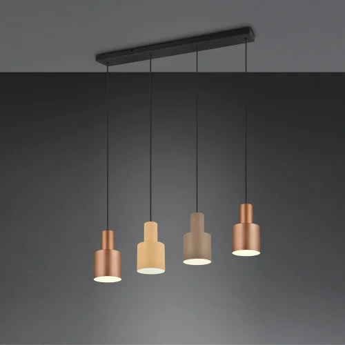 LÁMPARA DE TECHO COLGANTE 4 LUCES E27 AQUILES