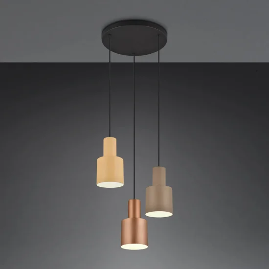 LÁMPARA DE TECHO COLGANTE 3 LUCES E27 AQUILES 2