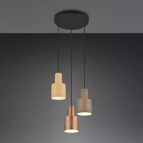 LÁMPARA DE TECHO COLGANTE 3 LUCES E27 AQUILES