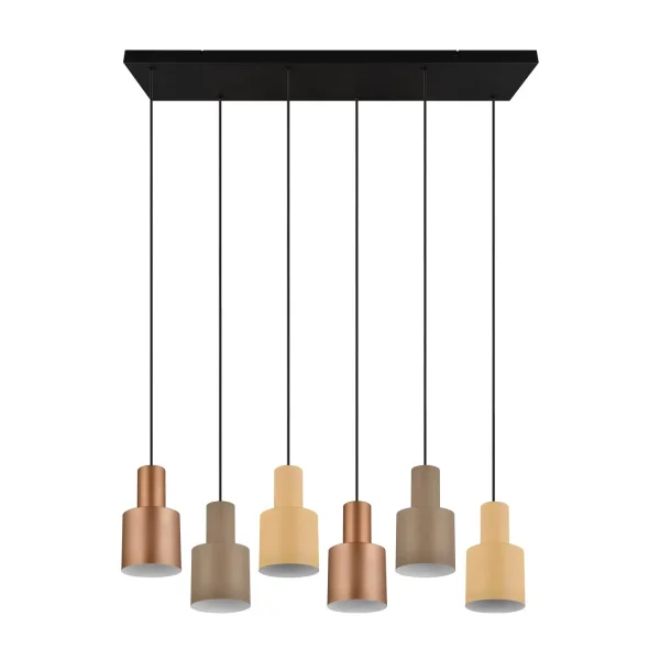 LÁMPARA DE TECHO COLGANTE 6 LUCES E27 AQUILES