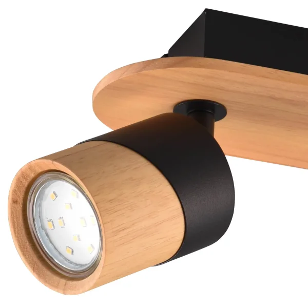 FOCO DE TECHO 2 LUCES GU10 NEGRO AMARU FOCO DE TECHO 2 LUCES GU10 NEGRO AMARU