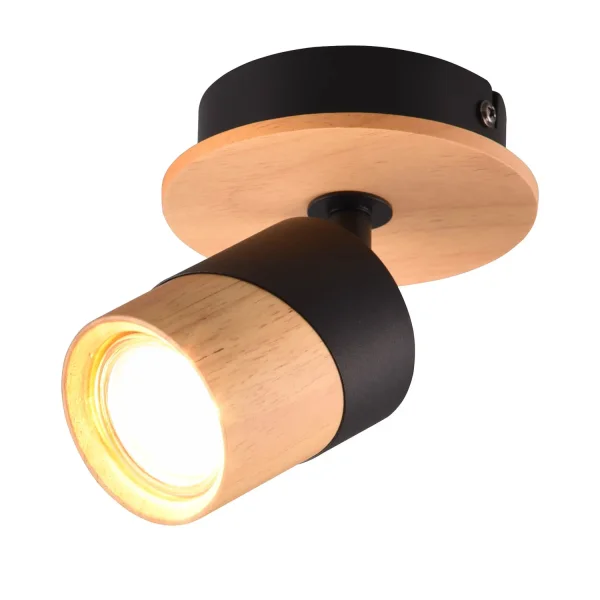 FOCO DE TECHO/PARED 1 LUZ GU10 NEGRO AMARU FOCO DE TECHO/PARED 1 LUZ GU10 NEGRO AMARU