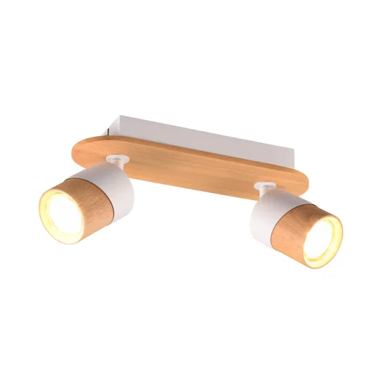FOCO DE TECHO 2 LUCES GU10 BLANCO AMARU 2
