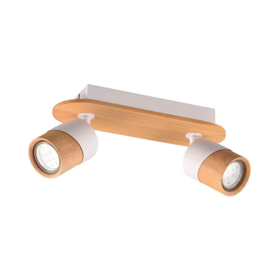 FOCO DE TECHO 2 LUCES GU10 BLANCO AMARU