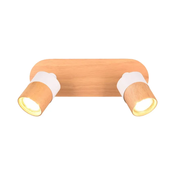 FOCO DE TECHO 2 LUCES GU10 BLANCO AMARU