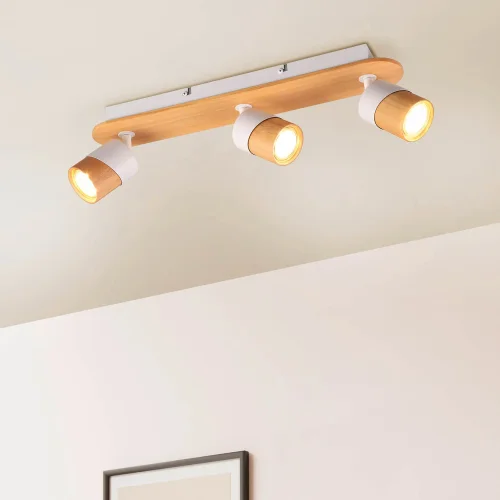 FOCO DE TECHO 3 LUCES GU10 BLANCO AMARU