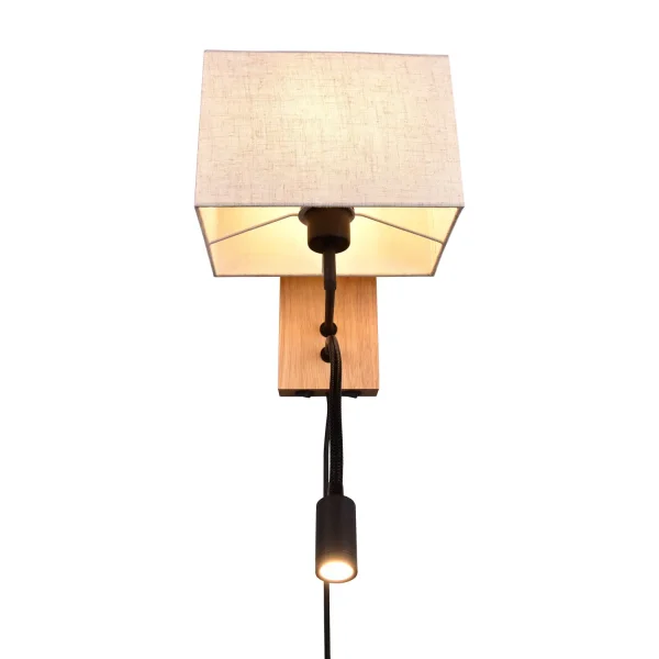 APLIQUE DE PARED FLEXO E27 PANTALLA RECTANGULAR MARISOL