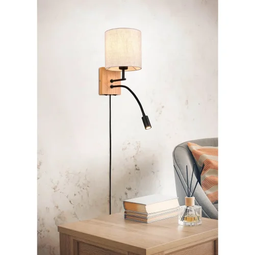 APLIQUE DE PARED FLEXO E27 PANTALLA CILÍNDRICA MARISOL