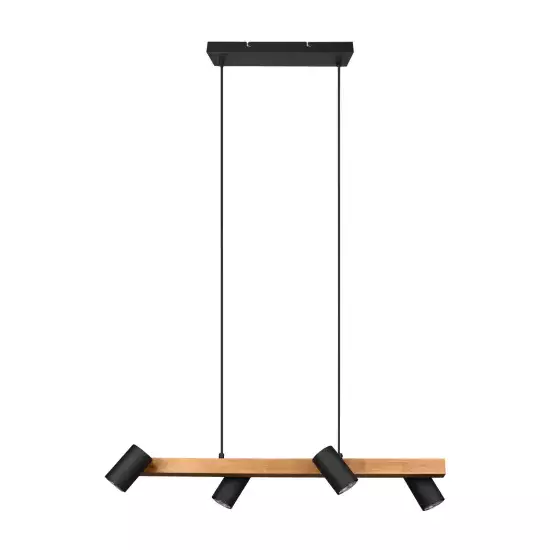 LÁMPARA COLGANTE 4 LUCES GU10 NEGRO GRAFTON 2