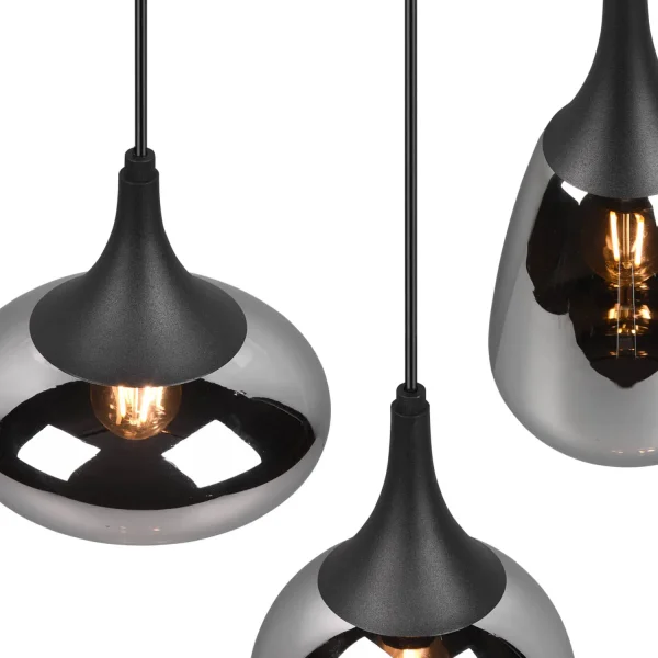 LÁMPARA COLGANTE 8 LUCES COLOR ACERO CROMADO E14 LESLIE