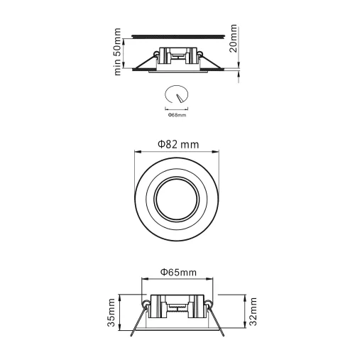 FOCO EMPOTRABLE LED 5W 3000K CROMO COLOMBO