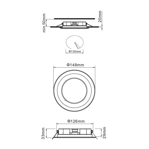 FOCO EMPOTRABLE LED 10W 3000K CROMO COLOMBO
