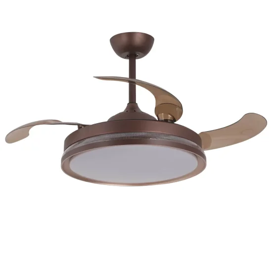 VENTILADOR DE TECHO ASPAS PLEGABLES LED 35W 3000-6000K MARRÓN LORELEI 2