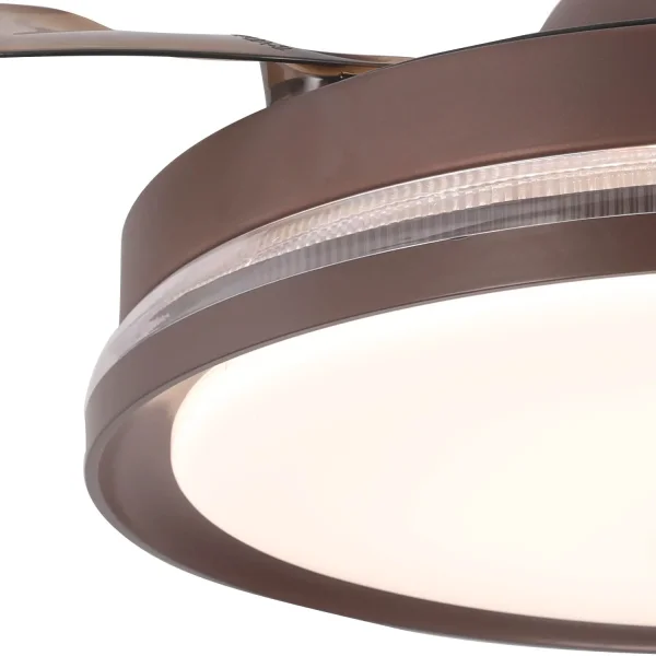 VENTILADOR DE TECHO ASPAS PLEGABLES LED 35W 3000-6000K MARRÓN LORELEI VENTILADOR DE TECHO ASPAS PLEGABLES LED 35W 3000-6000K MARRÓN LORELEI