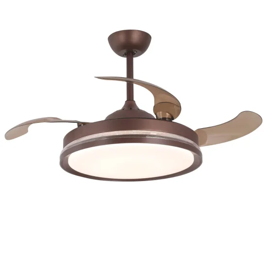 VENTILADOR DE TECHO ASPAS PLEGABLES LED 35W 3000-6000K MARRÓN LORELEI