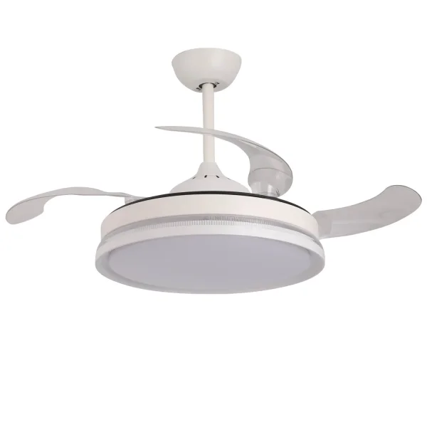 VENTILADOR DE TECHO ASPAS PLEGABLE LED 35W 3000-6000K BLANCO LORELEI