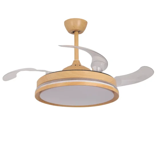 VENTILADOR DE TECHO ASPAS PLEGABLE LED 35W 3000-6000K MADERA LORELEI 2