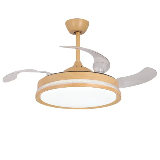 VENTILADOR DE TECHO ASPAS PLEGABLE LED 35W 3000-6000K MADERA LORELEI