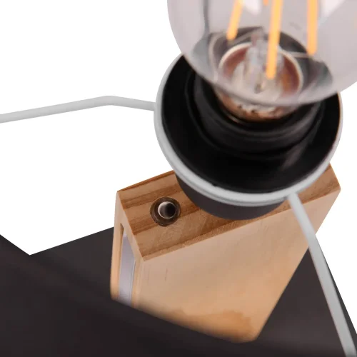 LÁMPARA DE MESA E27 BASE DE MADERA CON LED 6W ROXANA LÁMPARA DE MESA E27 BASE DE MADERA CON LED 6W ROXANA