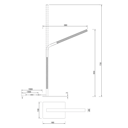 LÁMPARA DE MESA LED 7W 3000K METAL NEGRO NELSON
