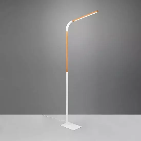 LÁMPARA DE PIE LED 11W 3000K METAL BLANCO NELSON