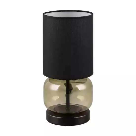 LÁMPARA DE MESA BASE DE CRISTAL VERDE E27 ELISEO 2