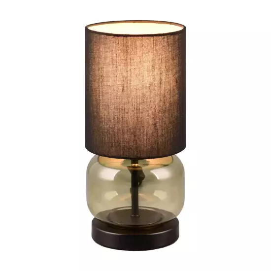 LÁMPARA DE MESA BASE DE CRISTAL VERDE E27 ELISEO