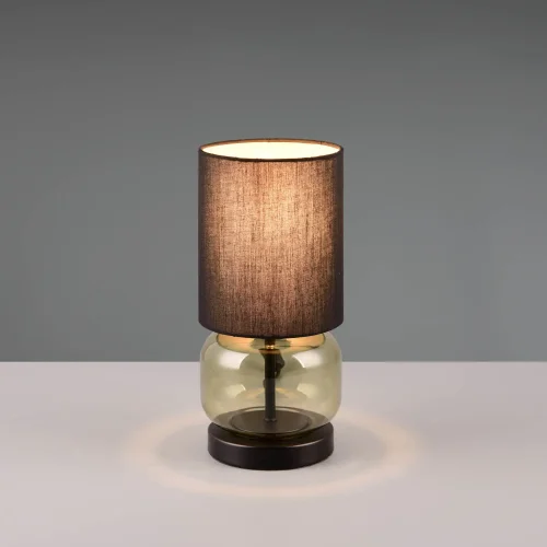 LÁMPARA DE MESA BASE DE CRISTAL VERDE E27 ELISEO