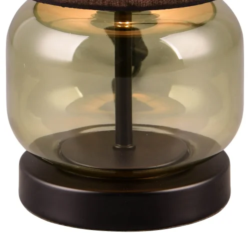 LÁMPARA DE MESA BASE DE CRISTAL VERDE E27 ELISEO