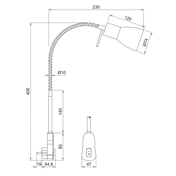FOCO E14 LED 4,9W 3000K NEGRO LEONEL FOCO E14 LED 4,9W 3000K NEGRO LEONEL
