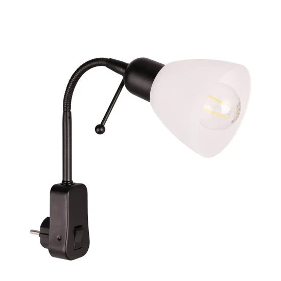 FOCO FLEXIBLE METAL NEGRO E14 LIAM 2