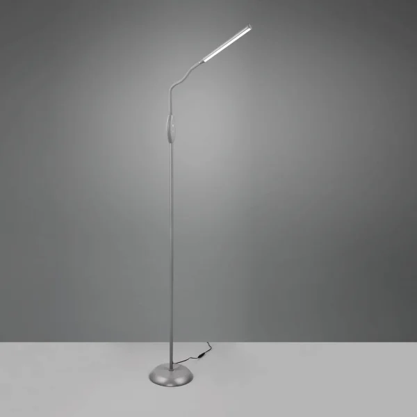 LÁMPARA DE PIE TÁCTIL LED 5W REGULABLE GRIS TANNER LÁMPARA DE PIE TÁCTIL LED 5W REGULABLE GRIS TANNER