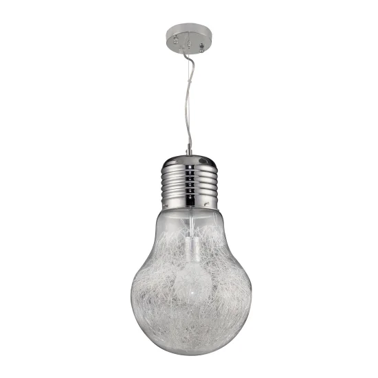 COLGANTE BULB ACERO 2