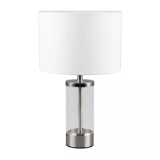 LÁMPARA DE MESA METAL NÍQUEL MATE E14 GLADYS 2