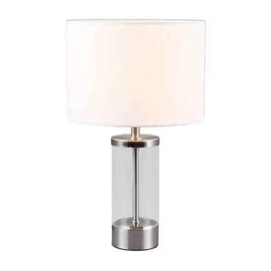 LÁMPARA DE MESA METAL NÍQUEL MATE E14 GLADYS