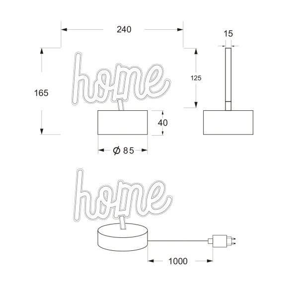 LÁMPARA DE MESA LED 1W HOME