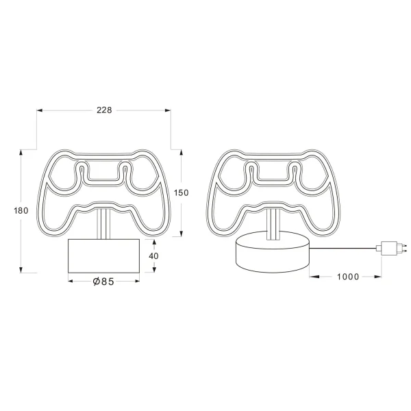 LÁMPARA DE MESA LED 1,2W MANDO