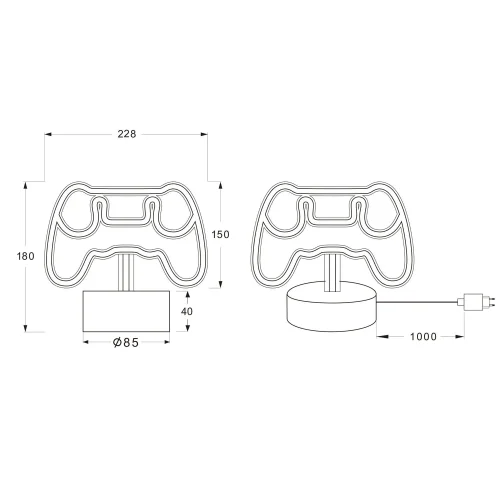 LÁMPARA DE MESA LED 1,2W MANDO