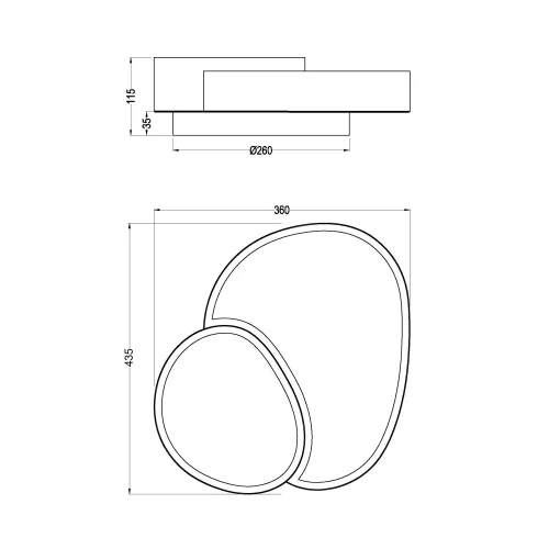 PLAFÓN DE TECHO LED 21W 2700-6500K NEGRO RUBY
