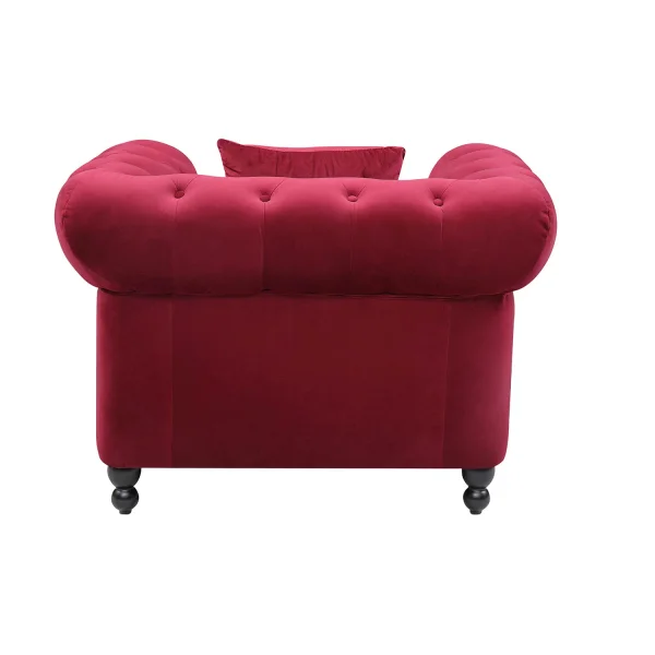 SILLÓN TERCIOPELO GRANATE EDNA