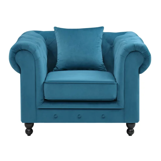 SILLÓN TERCIOPELO AZUL EDNA 2