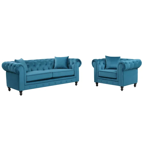 SILLÓN TERCIOPELO AZUL EDNA SILLÓN TERCIOPELO AZUL EDNA