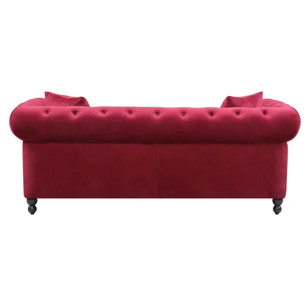 SOFÁ TERCIOPELO GRANATE EDNA