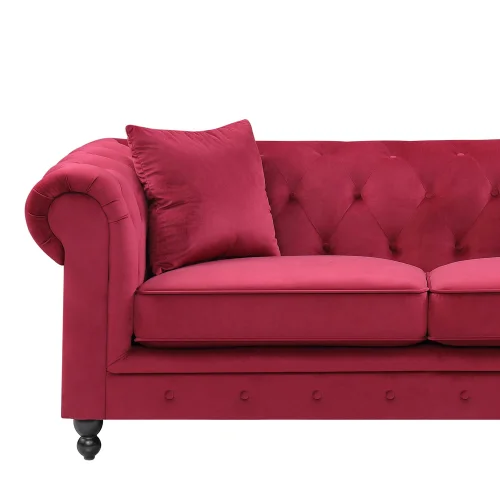 SOFÁ TERCIOPELO GRANATE EDNA