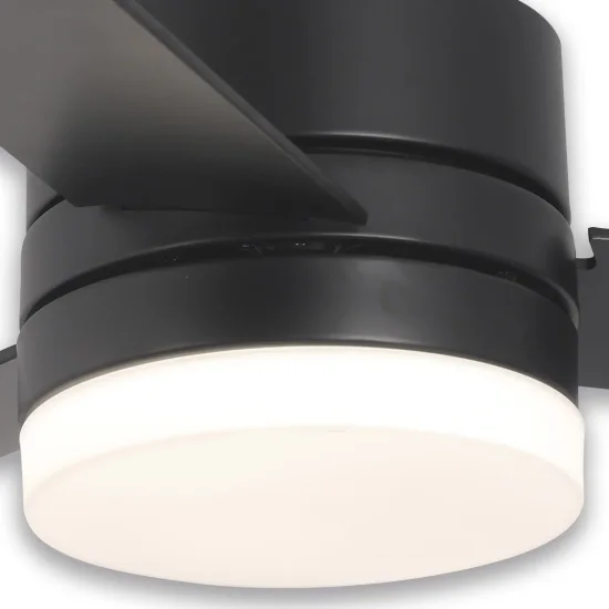 VENTILADOR DE TECHO CON LUZ LED 17W REGULABLE NEGRO NEW LORENZO 2