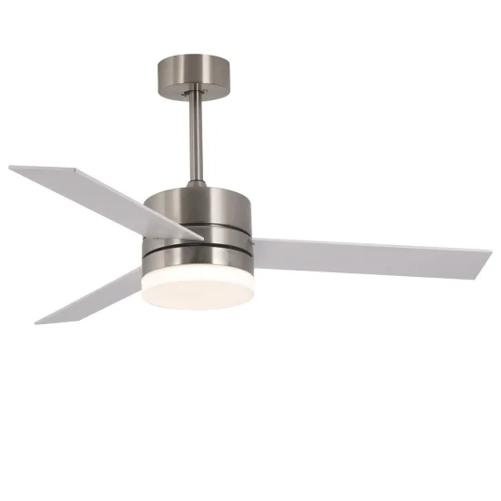 VENTILADOR DE TECHO CON LUZ LED 17W REGULABLE NÍQUEL NEW LORENZO
